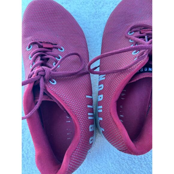 NOBULL SUPERFABRIC TRAINING CROSSFIT GYM SHOES WOMEN'S 11.5 FIRE RED & HEATHER - Picture 4 of 7